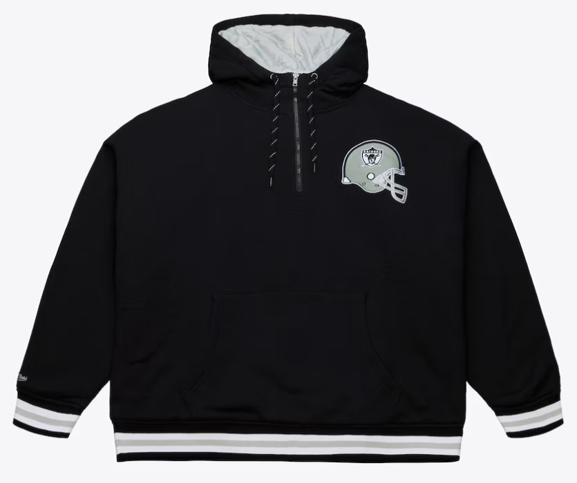 Raiders Mens Mitchell & Ness Throw It Back Quilted Fleece - THE 4TH QUARTER
