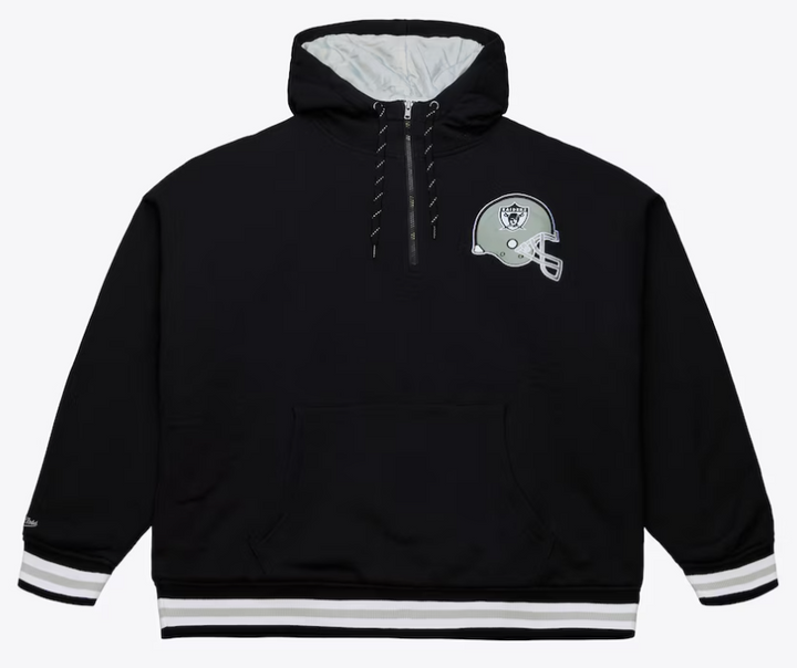 Raiders Mens Mitchell &amp; Ness Throw It Back Quilted Fleece - THE 4TH QUARTER