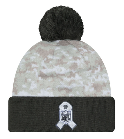 Philadelphia Eagles Beanie New Era 2024 Salute to Service Cuffed Knit Hat THE 4TH QUARTER