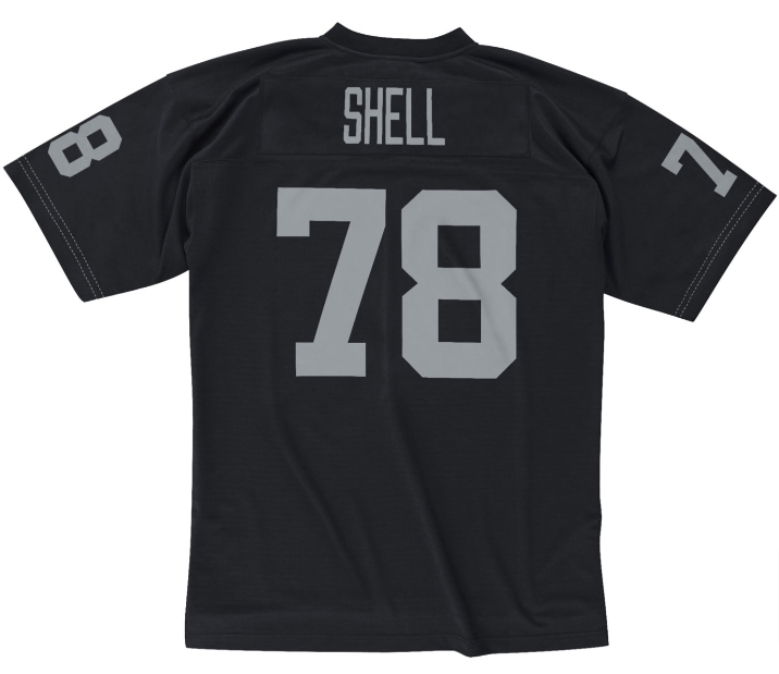 Los Angeles Raiders Mens Jersey Mitchell & Ness #78 Art Shell Replica Black - THE 4TH QUARTER
