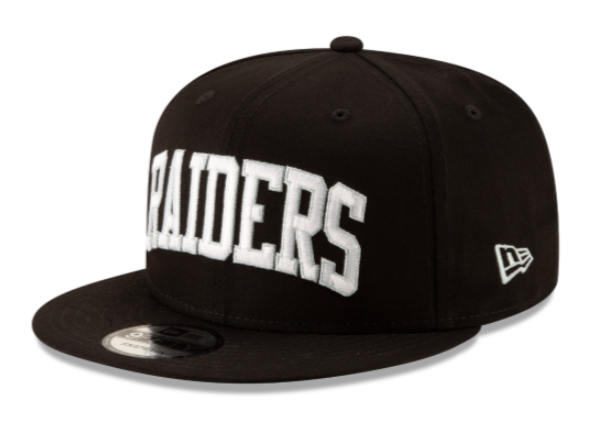 Los Angeles Raiders Snapback New Era 9Fifty Basic Arched Hat Cap Black - THE 4TH QUARTER