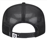 Las Vegas Raiders Snapback New Era Black Mesh Trucker Cap Hat Grey UV - THE 4TH QUARTER