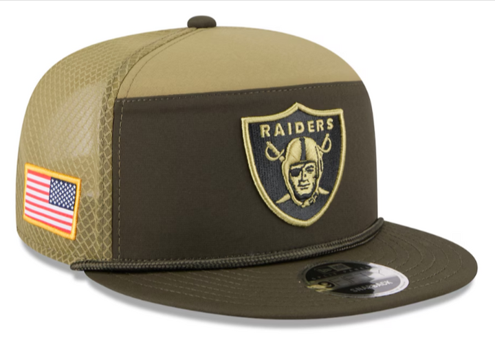 Raiders Snapback New Era 9Fifty 2025 Salute to Service Split Panel - THE 4TH QUARTER
