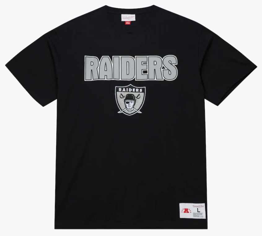 Raiders Mens T-Shirt Mitchell & Ness Throw It Back Tee - THE 4TH QUARTER