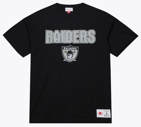Raiders Mens T-Shirt Mitchell & Ness Throw It Back Tee