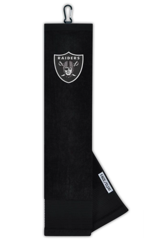 Raiders Face/Club Embroidered Golf Towel - THE 4TH QUARTER