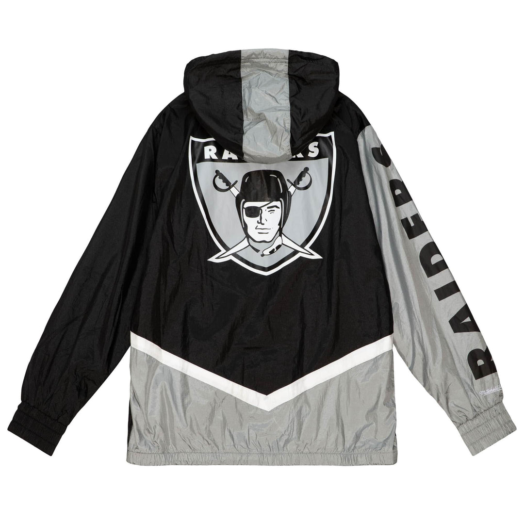 Las Vegas Raiders Mens Jacket Mitchell &amp; Ness Undeniable Full Zip Windbreaker - THE 4TH QUARTER