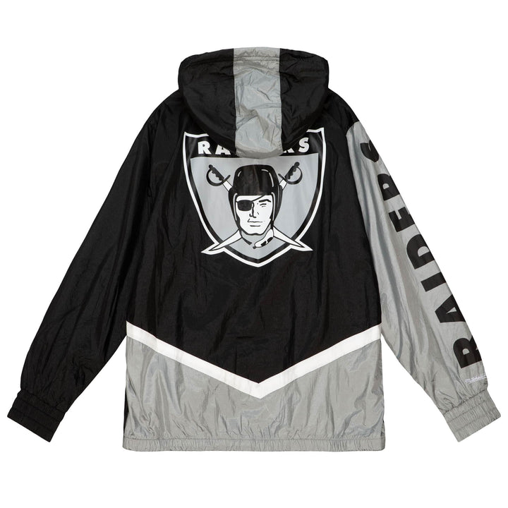 Las Vegas Raiders Mens Jacket Mitchell &amp; Ness Undeniable Full Zip Windbreaker - THE 4TH QUARTER