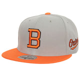 Baltimore Orioles Mitchell & Ness Fitted Bases Loaded Coop Cap Hat Grey UV
