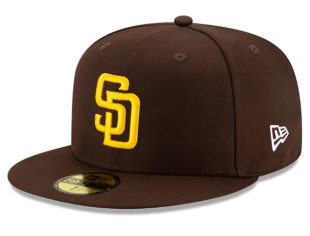 San Diego Padres Fitted 59Fifty New Era Brown Cap Hat Grey UV - THE 4TH QUARTER