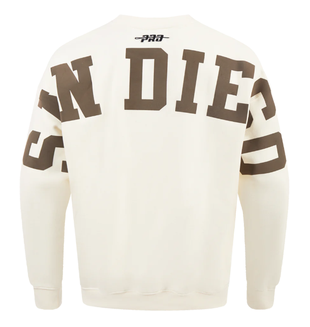 San Diego Padres Mens Sweatshirt Pro Standard Wingspan Drop Shoulder Fleece Crew Neck - THE 4TH QUARTER
