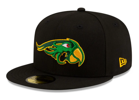 Pericos de Puebla Fitted New Era 59Fifty Logo Black Hat Cap Grey UV
