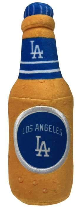 Los Angeles Dodgers Pet Dog Plush Beer Bottle Toy - THE 4TH QUARTER