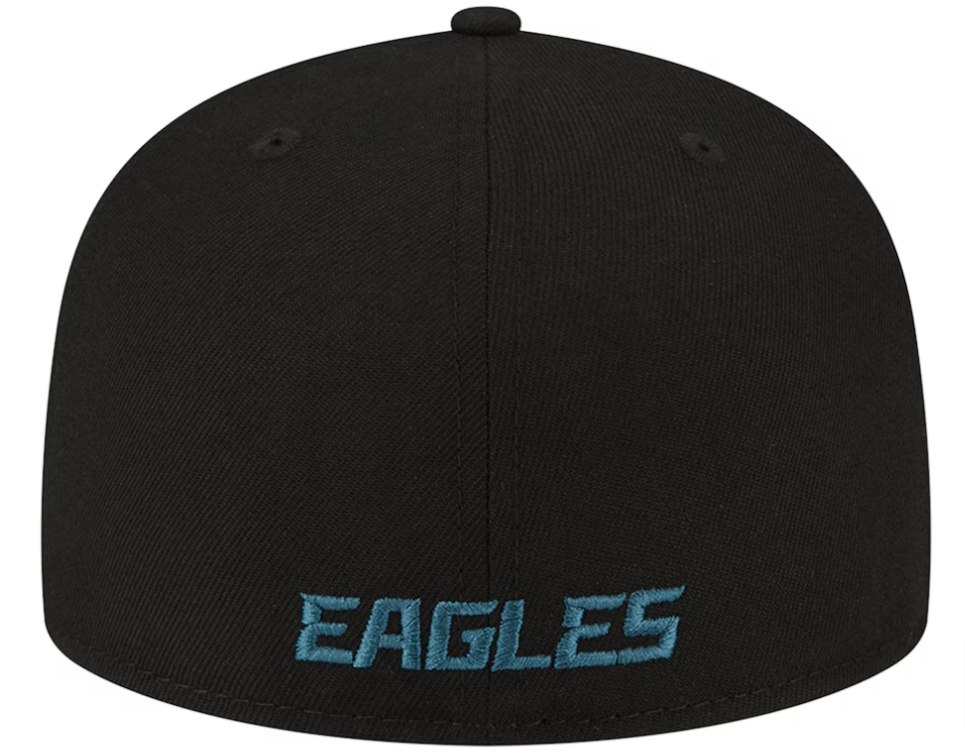 Philadelphia Eagles Fitted New Era 59Fifty Basic Black Cap Hat - THE 4TH QUARTER