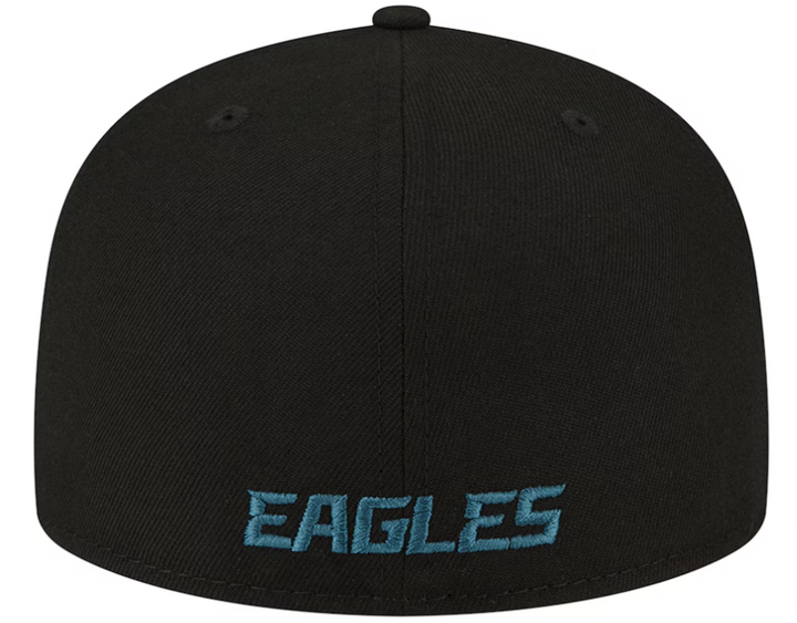 Philadelphia Eagles Fitted New Era 59Fifty Basic Black Cap Hat - THE 4TH QUARTER