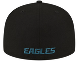Philadelphia Eagles Fitted New Era 59Fifty Basic Black Cap Hat