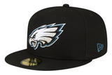 Philadelphia Eagles Fitted New Era 59Fifty Basic Black Cap Hat