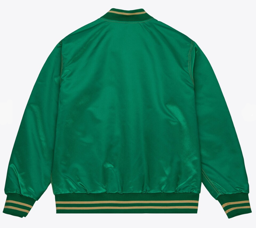 Philadelphia Eagles Mens Mitchell &amp; Ness 1938 Kelly Green Authentic Satin Full-Button Jacket - THE 4TH QUARTER