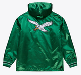 Philadelphia Eagles Men's Mitchell & Ness Downtown Collection Vintage Coaches Full-Snap Satin Jacket