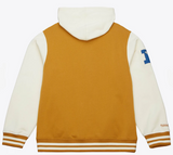 Philadelphia Eagles Mens Jacket Brown/Cream Dusted Fleece Full-Snap