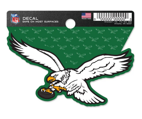 Philadelphia Eagles Clean Cut Decal 3 x 4 Throwback Logo