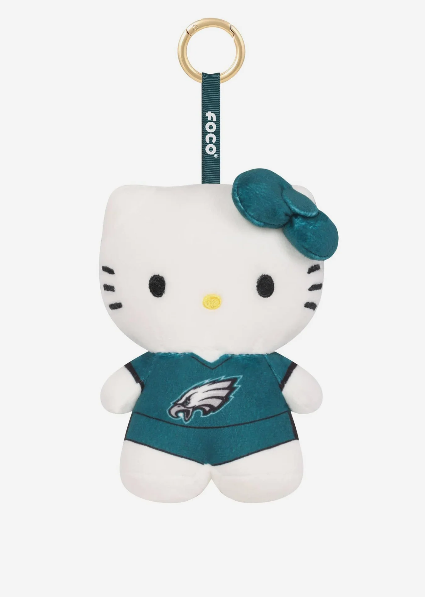 Philadelphia Eagles Plush Hello Kitty Bag Charm Keychain