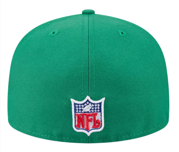 Philadelphia Eagles Fitted New Era 59Fifty Main Green Cap Hat Grey UV - THE 4TH QUARTER