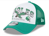 Philadelphia Eagles Snapback New Era 9Forty A-Frame Mesh Retro Trucker Cap Hat