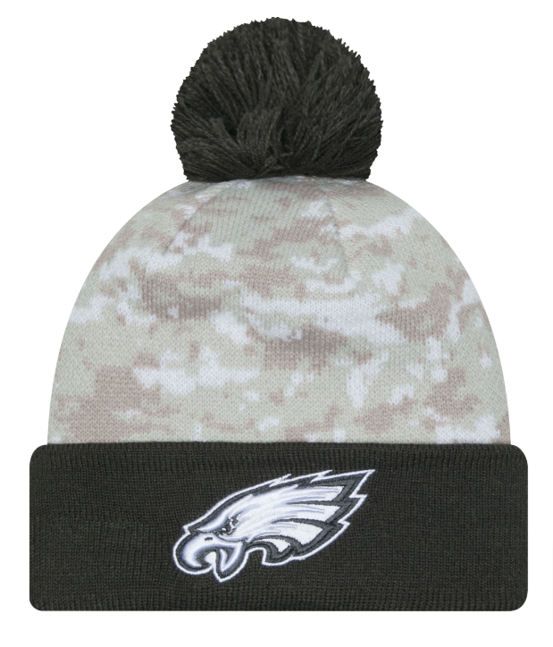 Philadelphia Eagles Beanie New Era 2024 Salute to Service Cuffed Knit Hat - THE 4TH QUARTER