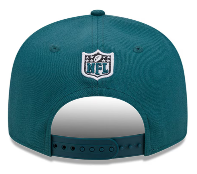 Philadelphia Eagles Snapback New Era 9Fifty 2024 Draft Green Cap Hat Grey UV - THE 4TH QUARTER