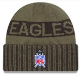 Philadelphia Eagles Beanie New Era 2025 Salute to Service Sideline Cuffed Knit Hat Cap