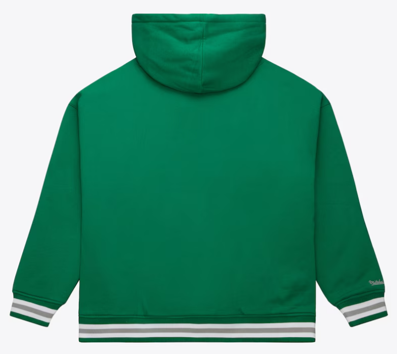 Philadelphia Eagles Mens Mitchell &amp; Ness Hoodie Throw It Back Quilted Fleece - THE 4TH QUARTER