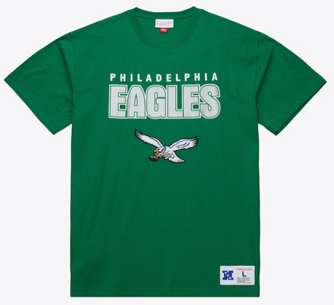 Philadelphia Eagles Mens T-Shirt Mitchell & Ness Throw It Back Tee