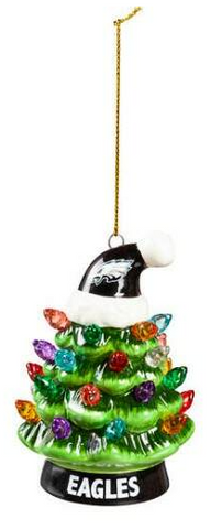 Philadelphia Eagles 4" Lighted LED Ceramic Tree Ornament