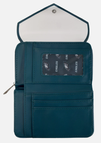Philadelphia Eagles Womens Stitched Little Earth Wallet