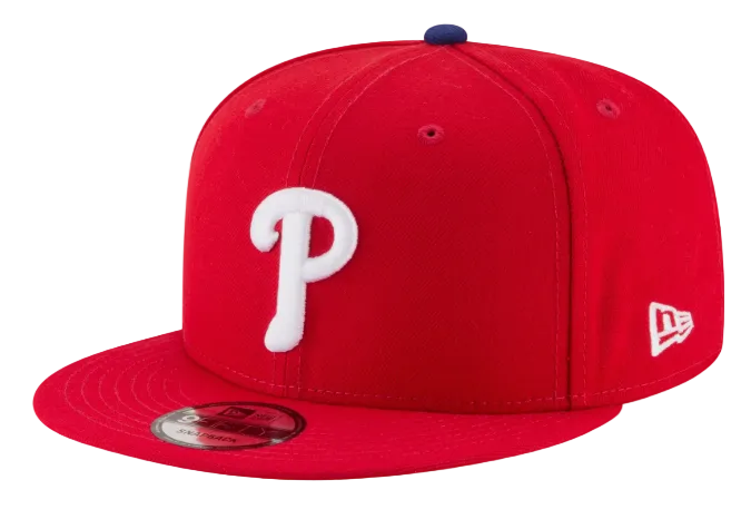 Philadelphia Phillies Snapback New Era Basic Red Cap Hat Grey UV - THE 4TH QUARTER