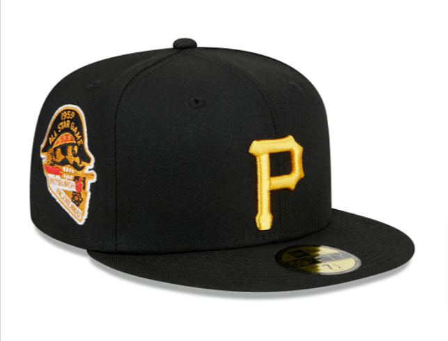 Pittsburgh Pirates Fitted New Era 59Fifty 1959 All Star Game Black Wool Cap Hat Grey UV - THE 4TH QUARTER