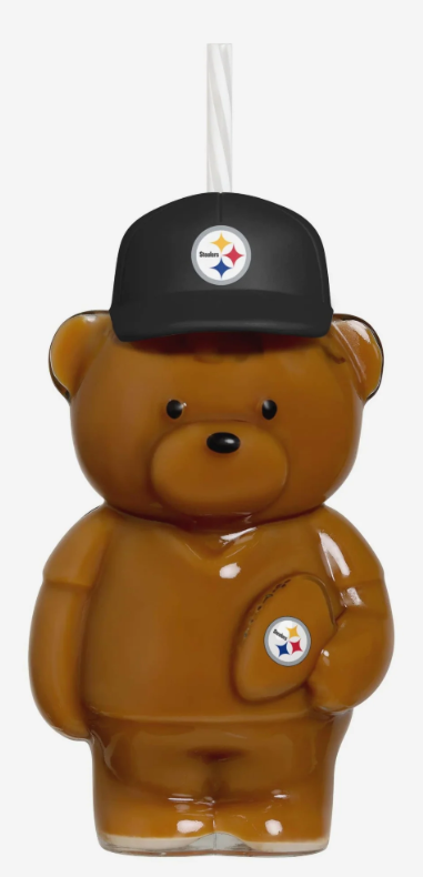 Pittsburgh Steelers Glass Bear Tumbler