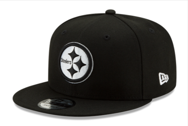 Pittsburgh Steelers Snapback New Era 9Fifty Black White Logo Hat Cap