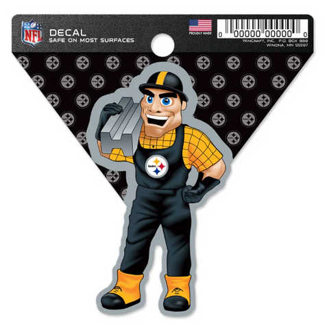 Pittsburgh Steelers Clean Cut Decal 3 x 4 Mascot