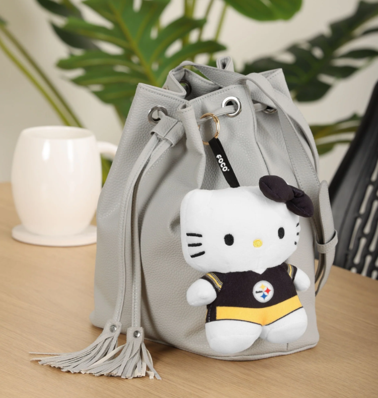 Pittsburgh Steelers Plush Hello Kitty Bag Charm Keychain