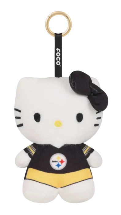 Pittsburgh Steelers Plush Hello Kitty Bag Charm Keychain