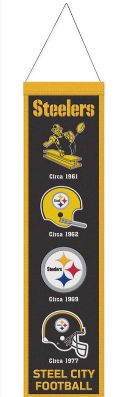 Pittsburgh Steelers Heritage Evolution Wool Banner - THE 4TH QUARTER