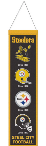 Pittsburgh Steelers Heritage Evolution Wool Banner