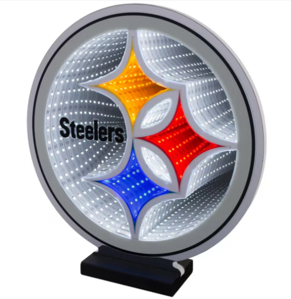 Pittsburgh Steelers LED Infinity Logo Acrylic Light - THE 4TH QUARTER