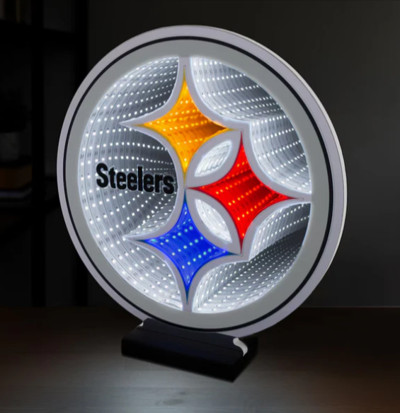 Pittsburgh Steelers LED Infinity Logo Acrylic Light - THE 4TH QUARTER