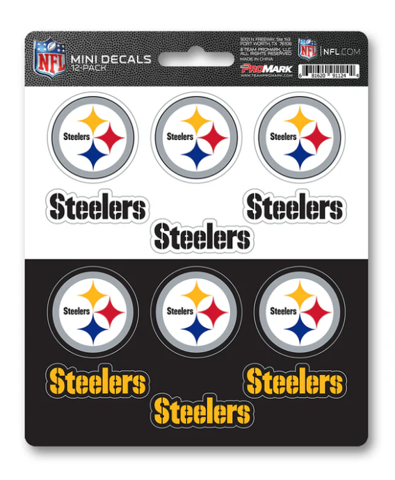 Pittsburgh Steelers Decal Set Mini 12 Pack