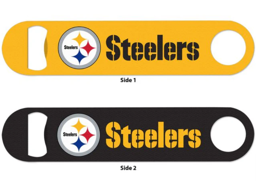 Pittsburgh Steelers Steel Double Sided Bottle Opener - THE 4TH QUARTER