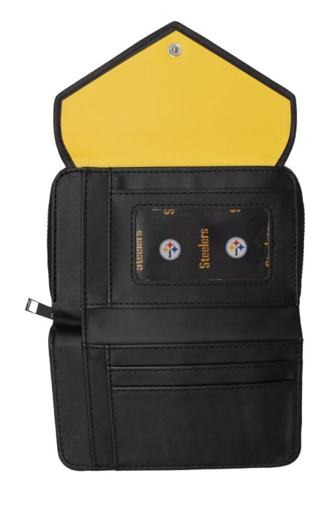 Pittsburgh Steelers Womens Stitched Little Earth Wallet