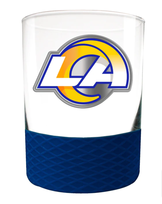 Los Angeles Rams 14oz. Whiskey Commissioner Rocks Glass - THE 4TH QUARTER
